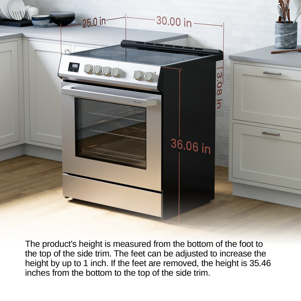 Rangaire 30" Electric Range AirFry Convection Oven Slide-in Stainless Steel RRE303TS