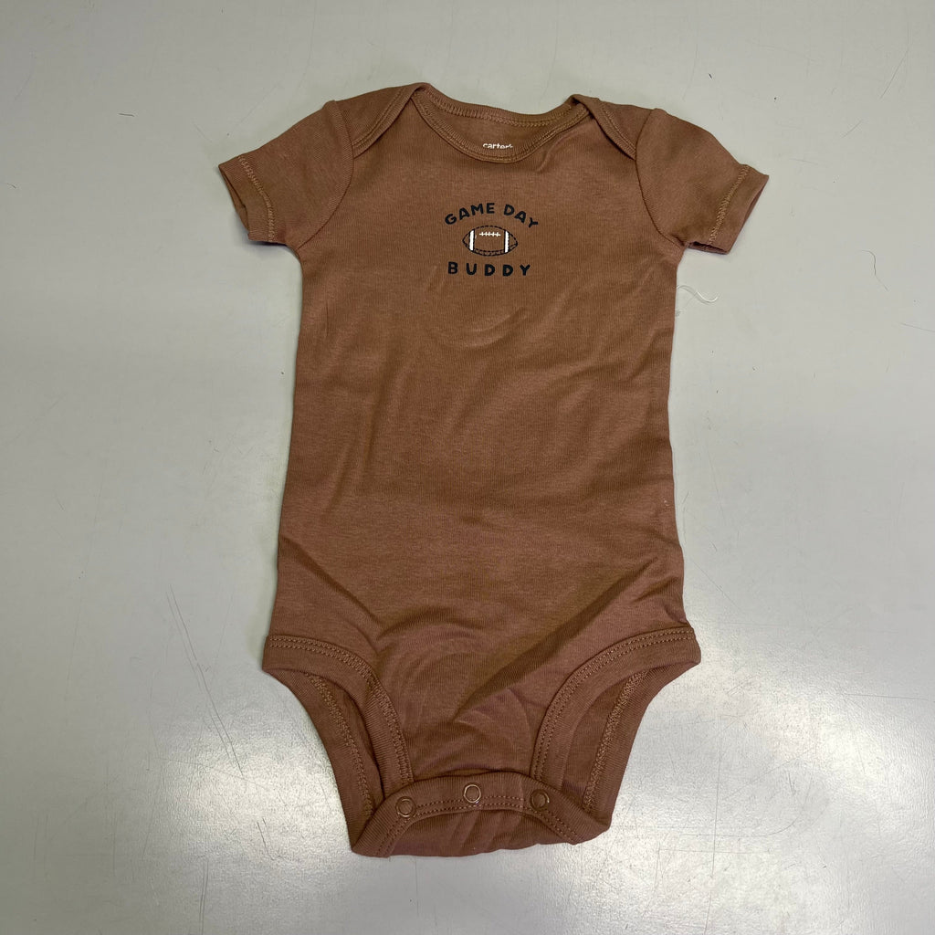 CARTERS (SET OF 3) Game Day Outfits Baby Boy's Sz 3M Brown/White/Navy 1S99120