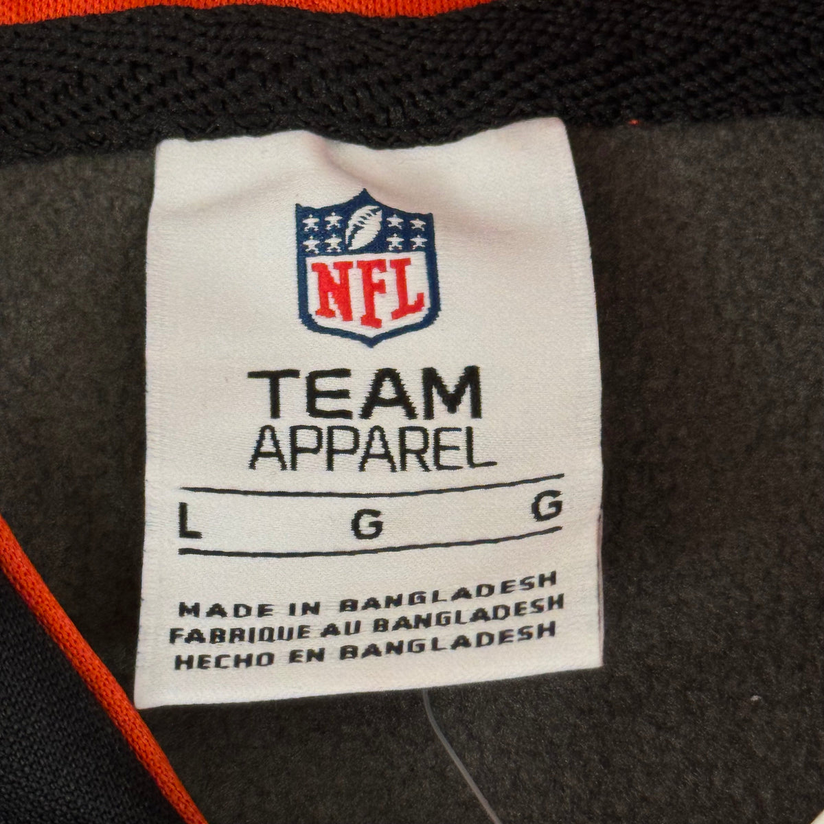 NFL Cincinnati Bengals Hoodie AFC North Sweatshirt Pullover SZ L Black 1802967