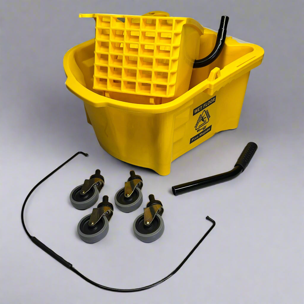 KLEENLINE PRO Bucket & Wringer W/ Side Press For Janitorial 26 Qt Yellow 660902