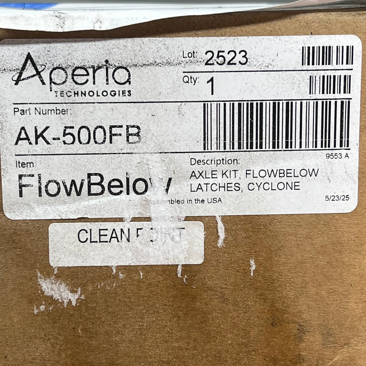 APERIA Flow Below Latches Axle Kit Cyclone W/ Hardware Black/Chrome AK-500FB