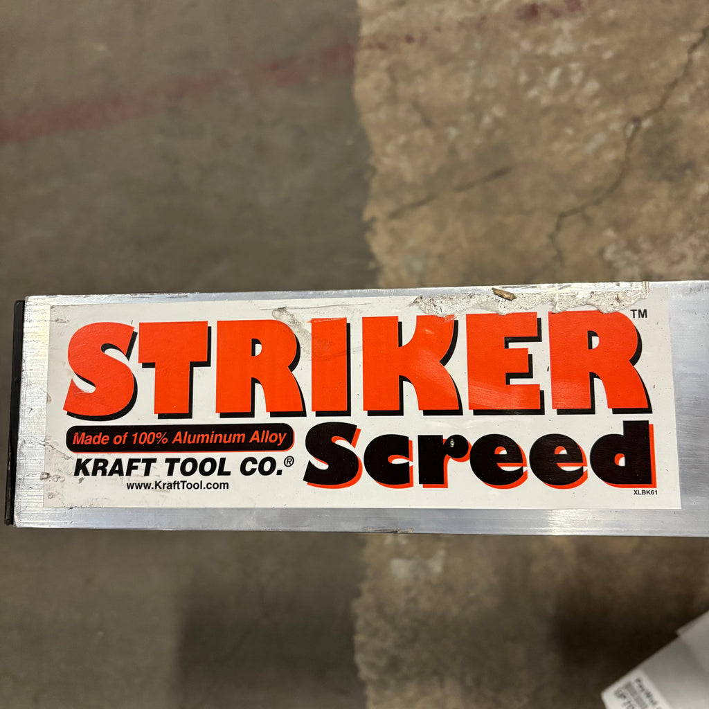 KRAFT TOOL CO. Striker Screed 120” x 1 1/2” x 3 1/2” CC612AL