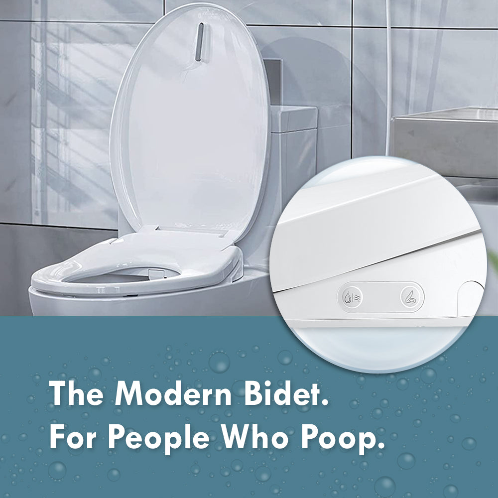 BUTT BUDDY Suite - Smart Bidet Toilet Seat Attachment (Cool & Warm Water Sprayer, Air Dryer & Heated Seat )