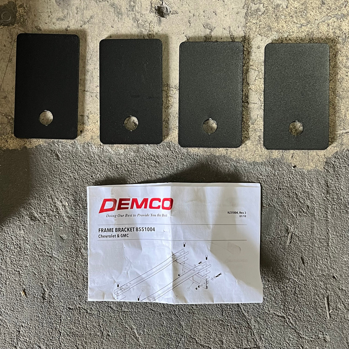 DEMCO Fifth Wheel Trailer Hitch Mount Kit USA Made For GMX/Chevy/F Black 8551004