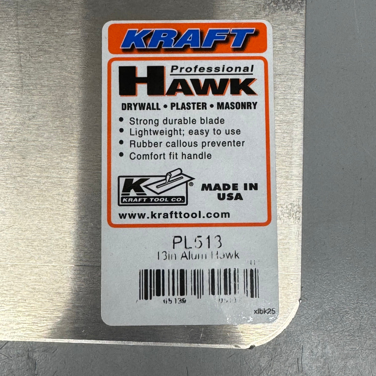 KRAFT TOOL CO. (2 PACK) Alum Hawk 13" PL513