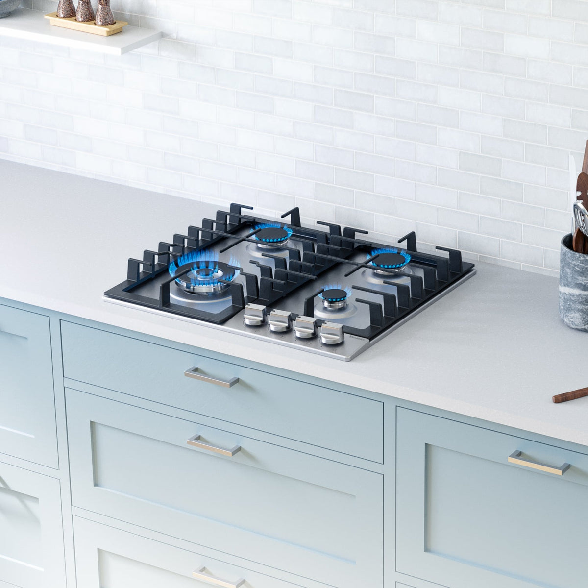 Rangaire 24" Gas Cooktop 4 Burners Stainless Steel RCG241S