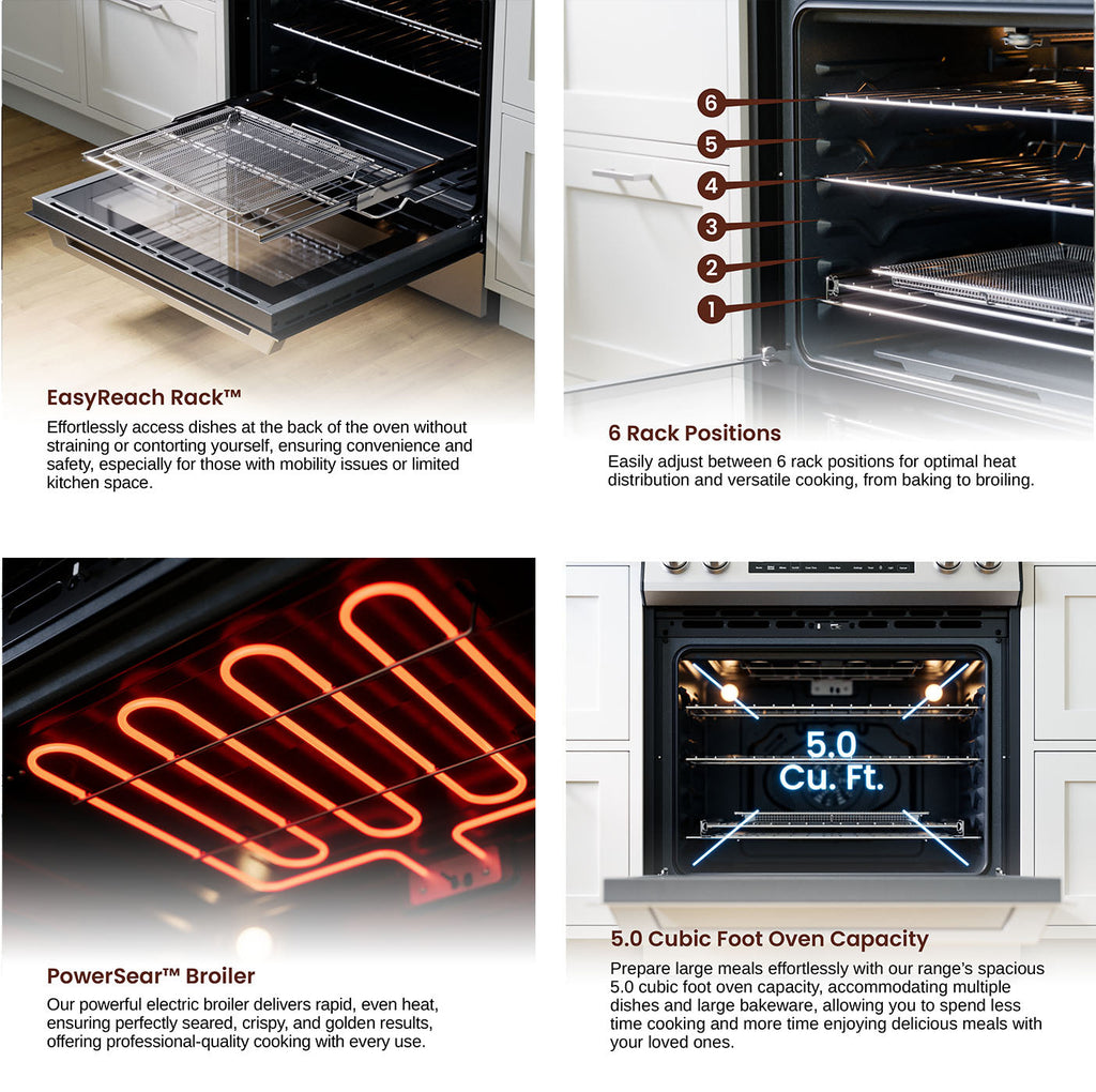 Rangaire 30" Electric Range AirFry Convection Oven Slide-in Stainless Steel RRE303TS