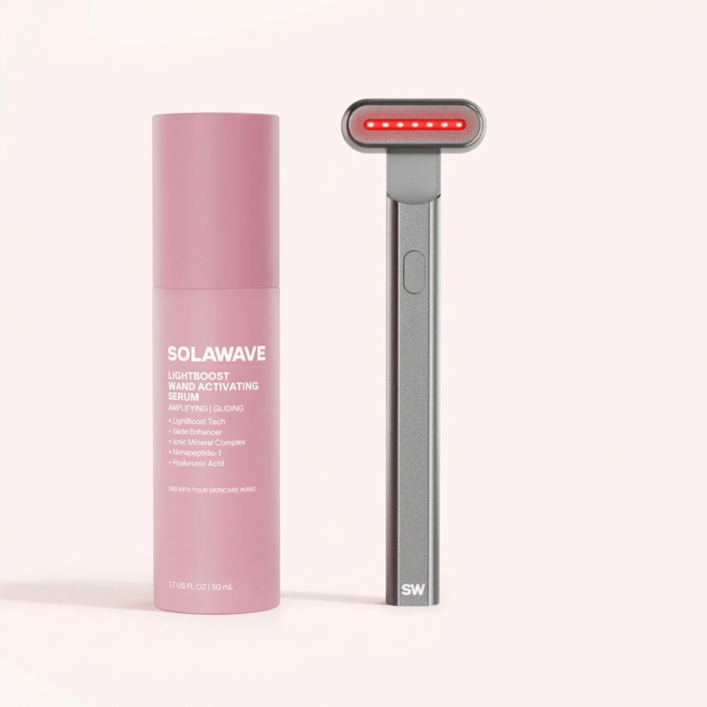 4-in-1 Red Light Therapy Wand & Activating Serum Kit