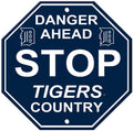 Detroit Tigers 12" Plastic Wall Stop Sign Country Danger Ahead Baseball