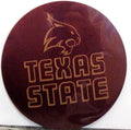 Texas State Bobcats Magnet RR 4" Round Vinyl Auto Home Window Glass University of