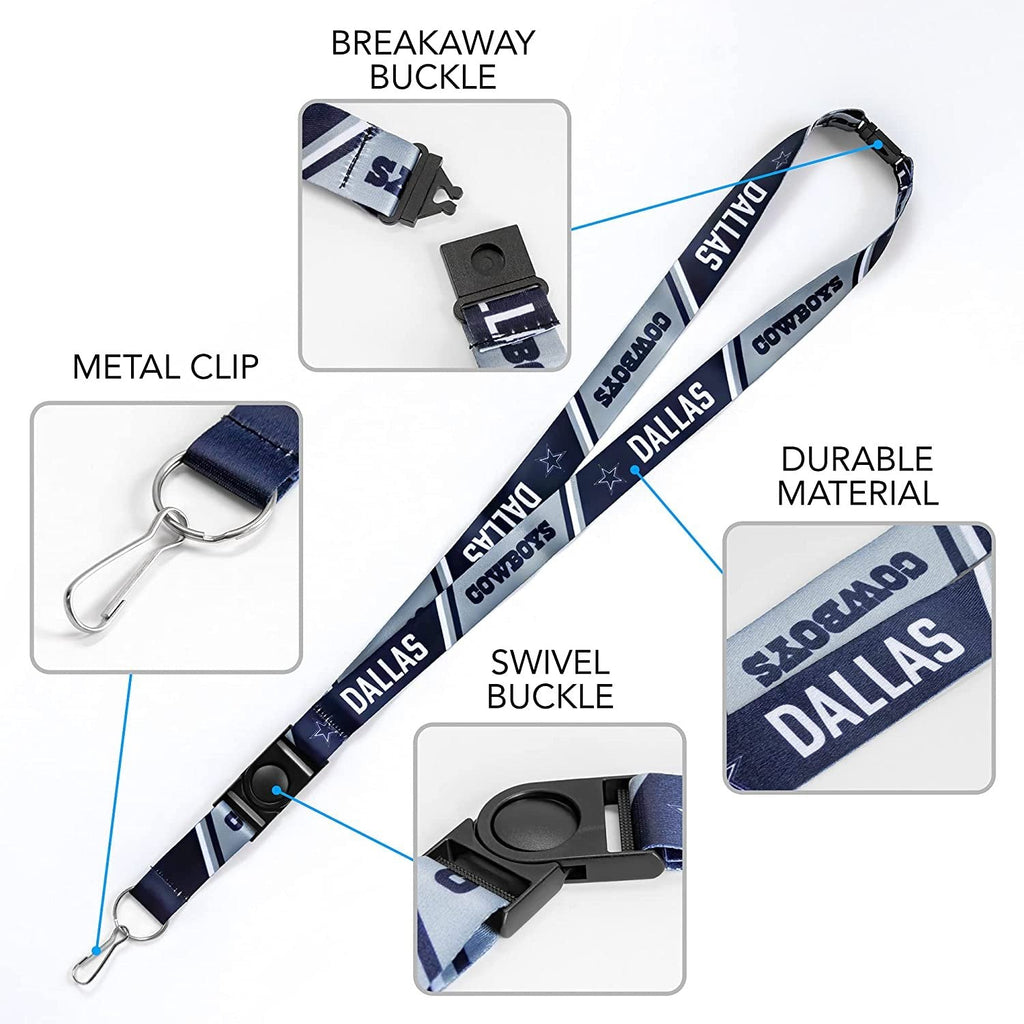 Washington Nationals Lanyard Keychain Double Sided 18 Inch Button Clip Safety Breakaway