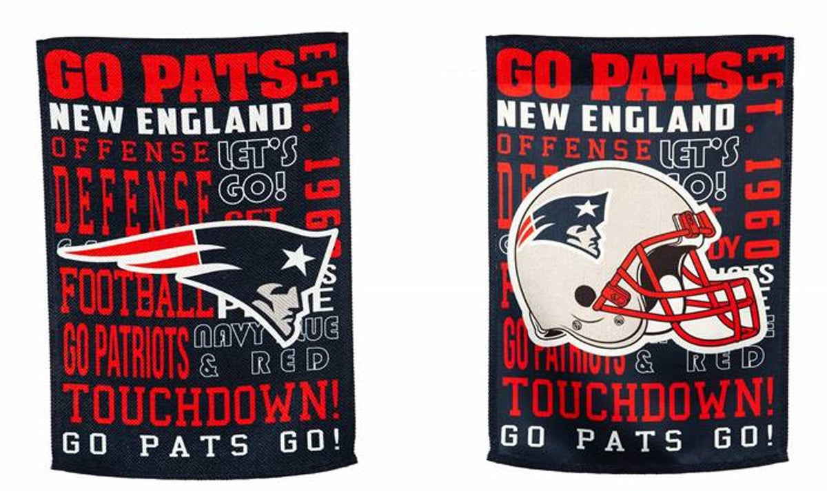 New England Patriots Premium Double Sided Banner Flag 28x44 Inch Fan Rules Design Indoor Outdoor