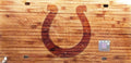 Indianapolis Colts Laser Cut Acrylic Inlaid License Plate Tag, Woodgrain Styling, 12x6 Inch