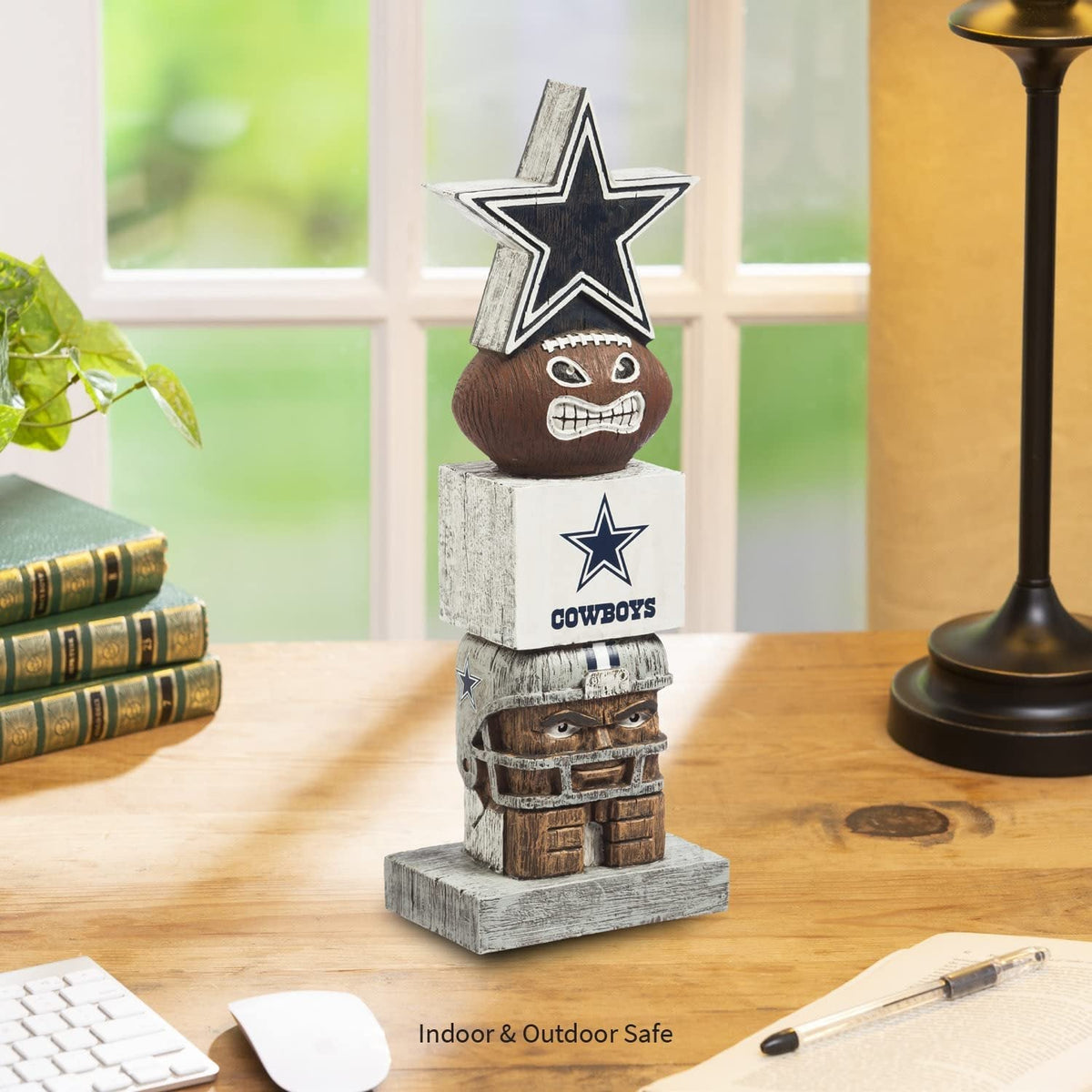 Dallas Cowboys 16 Inch Tiki Totem Garden Statue Resin Outdoor Decoration