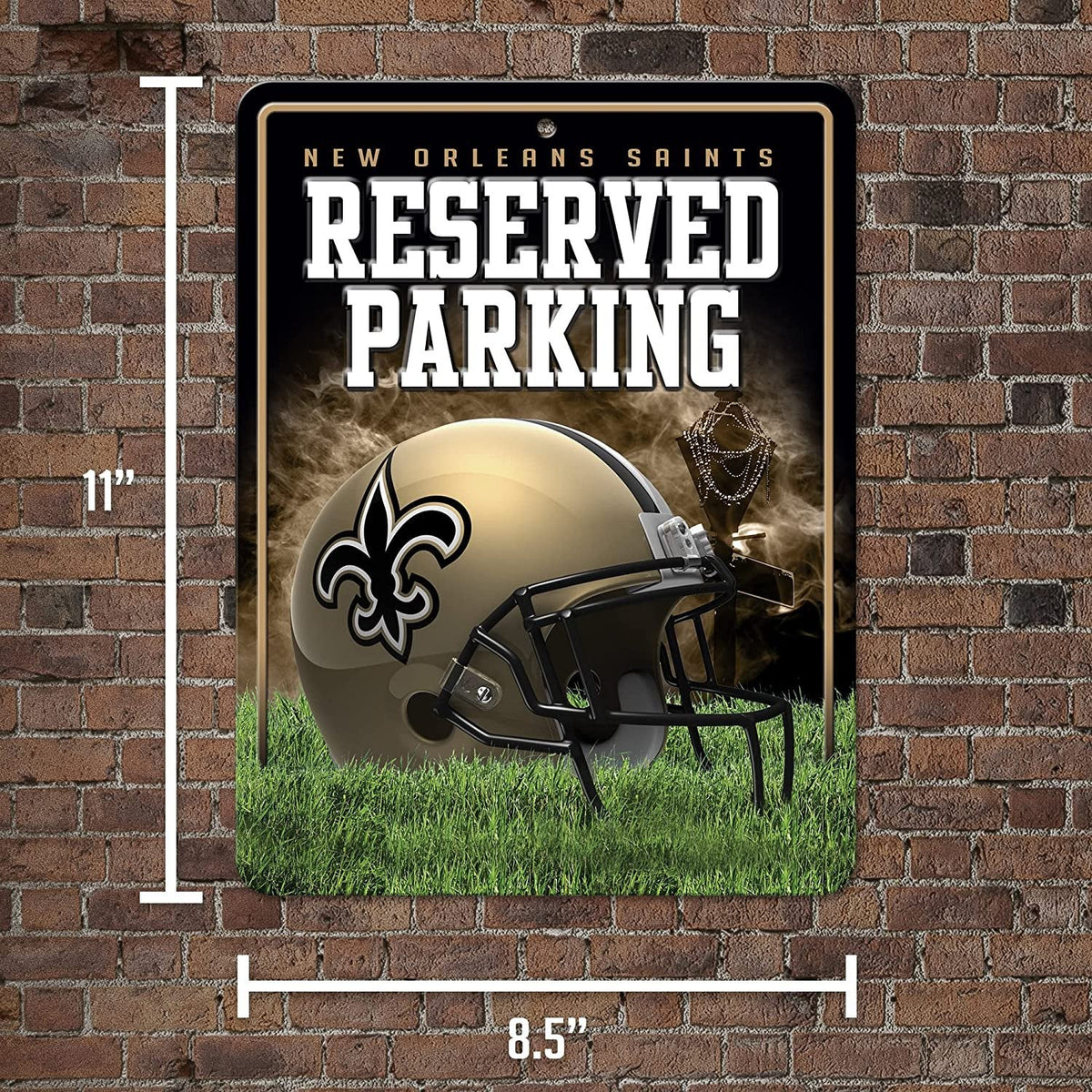 Los Angeles Kings Metal Parking Novelty Wall Sign 8.5 x 11 Inch Carbon Fiber Design