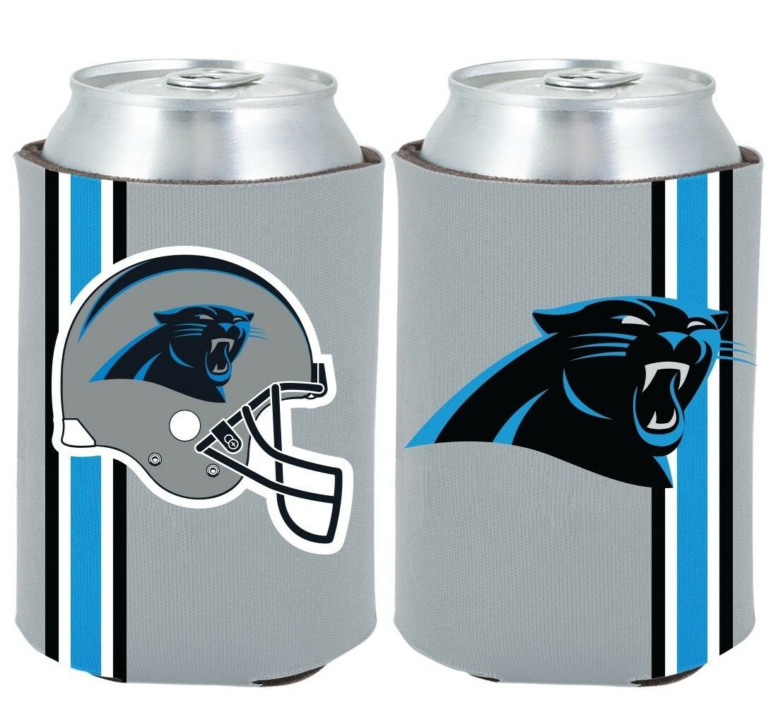 Carolina Panthers 2-PACK CAN Retro THROWBACK Koozie Neoprene Holder Football