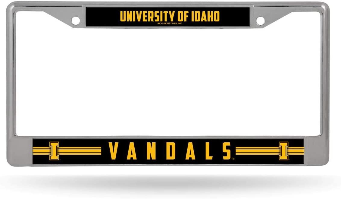 University of Idaho Vandals Premium Metal License License Plate Frame Chrome Tag Cover, 12x6 Inch