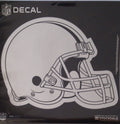 Cleveland Browns 6 Inch Decal Sticker, Metallic Chrome Shimmer Design
