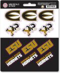 Emporia State University Hornets 12-Piece Mini Decal Sticker Set, 5x6 Inch Sheet, Gift for football fans for any hard surfaces around home, automotive, personal items