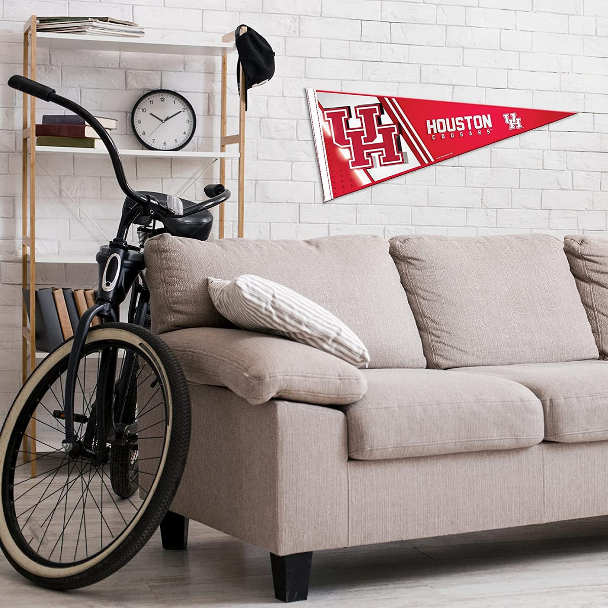 University of Houston Cougars Soft Felt Pennant, 12x30 Inch, Easy To Hang