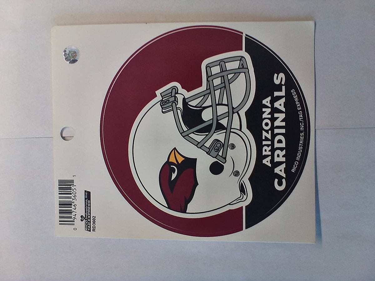 Arizona Cardinals 4 Inch Flat Vnyl Round Decal Sticker Auto Home