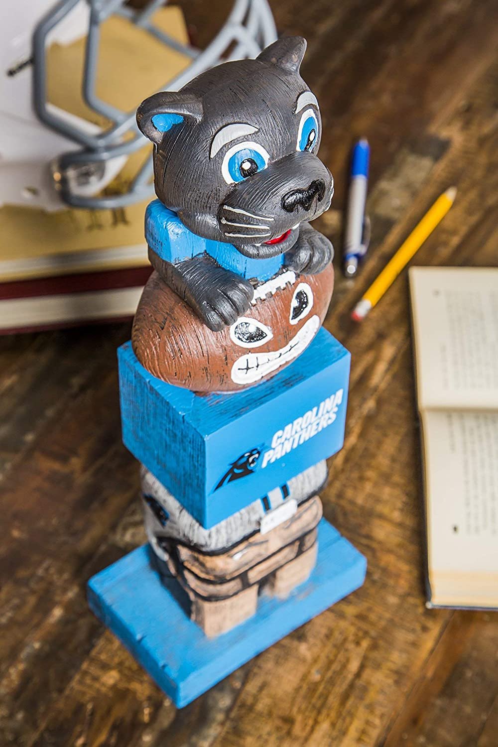 Carolina Panthers 16 Inch Tiki Totem Garden Statue Resin Outdoor Decoration