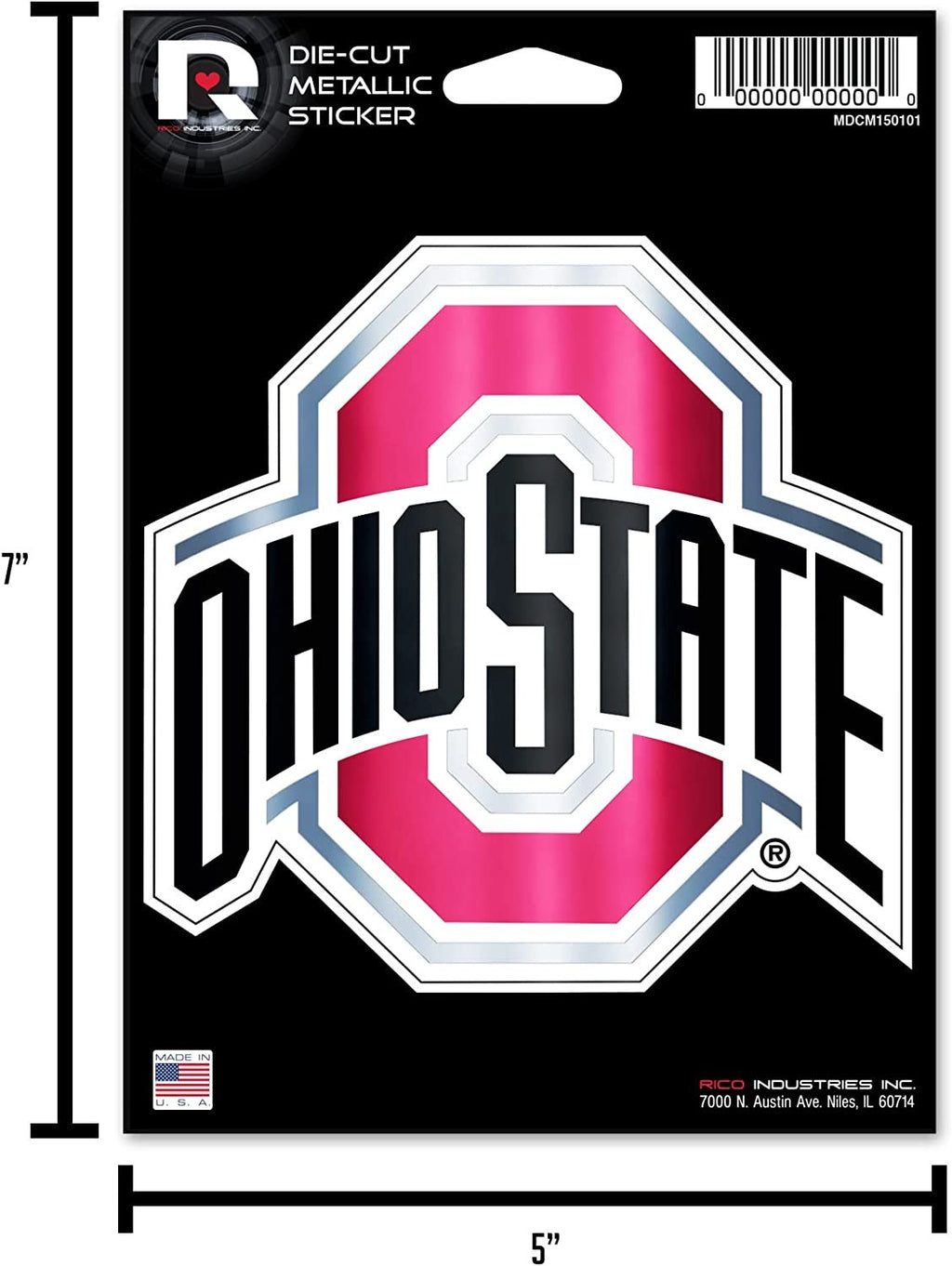 Kansas State University Wildcats 5 Inch Decal Sticker Die Cut Chrome Metallic Shimmer Design
