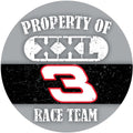 Dale Earnhardt Sr #3 "Property of" Magnet 4" Round Vinyl Auto Home Racing