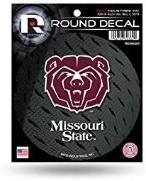 Missouri State University Bears 4 Inch Round Sticker Decal Flat Vinyl Full Adhesive Backing