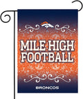 Denver Broncos Premium Double Sided Garden Flag Banner, 13x18 Inch, Display Pole Sold Separately