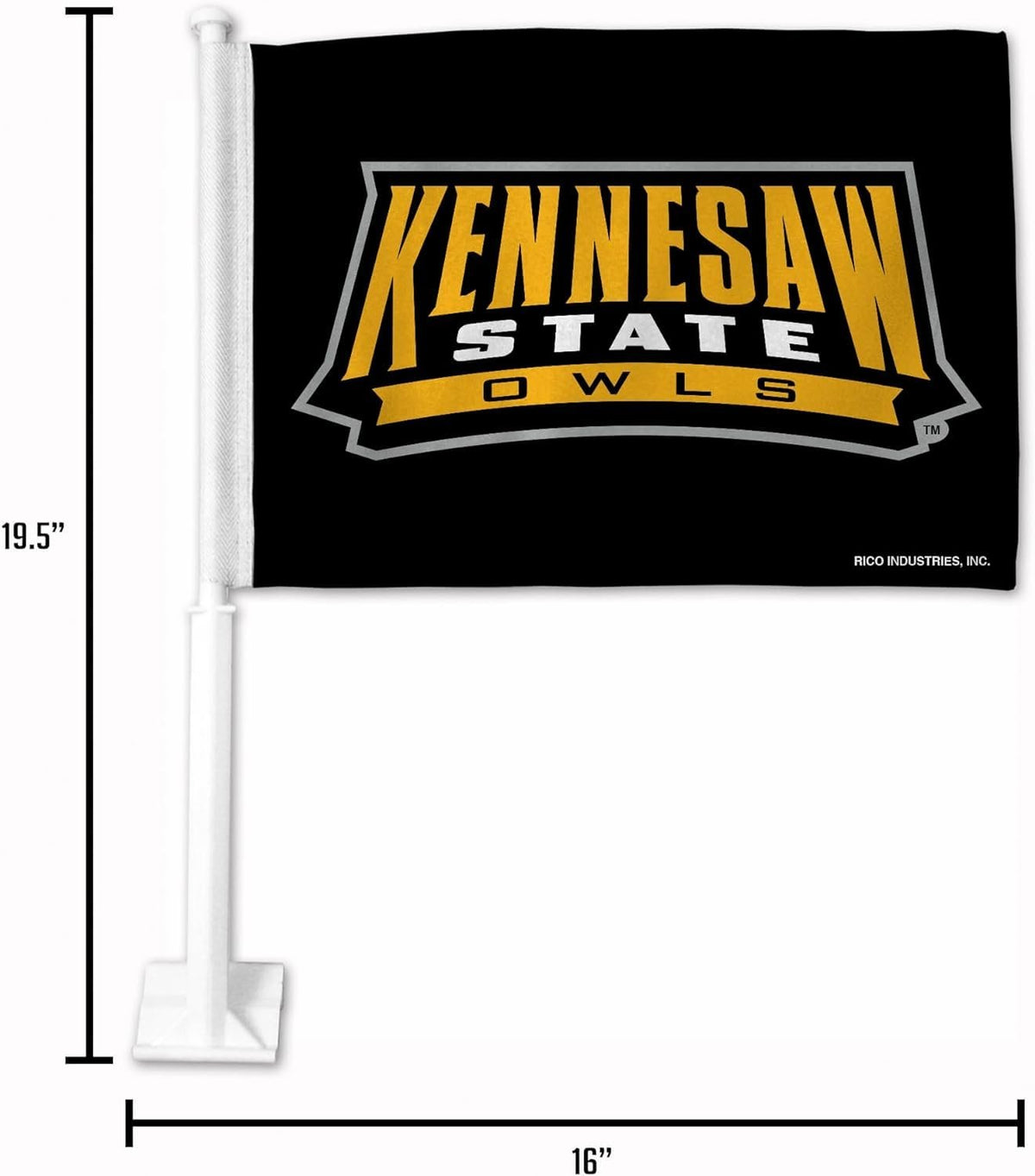 Indiana University Hoosiers Premium Double Sided Car Flag Banner with included Plastic Display Pole
