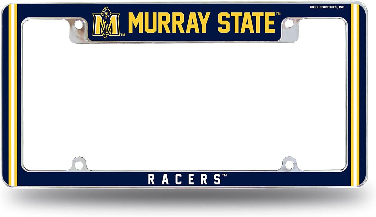 Murray State University Racers Metal License Plate Frame Chrome Tag Cover Alternate Design 6x12 Inch