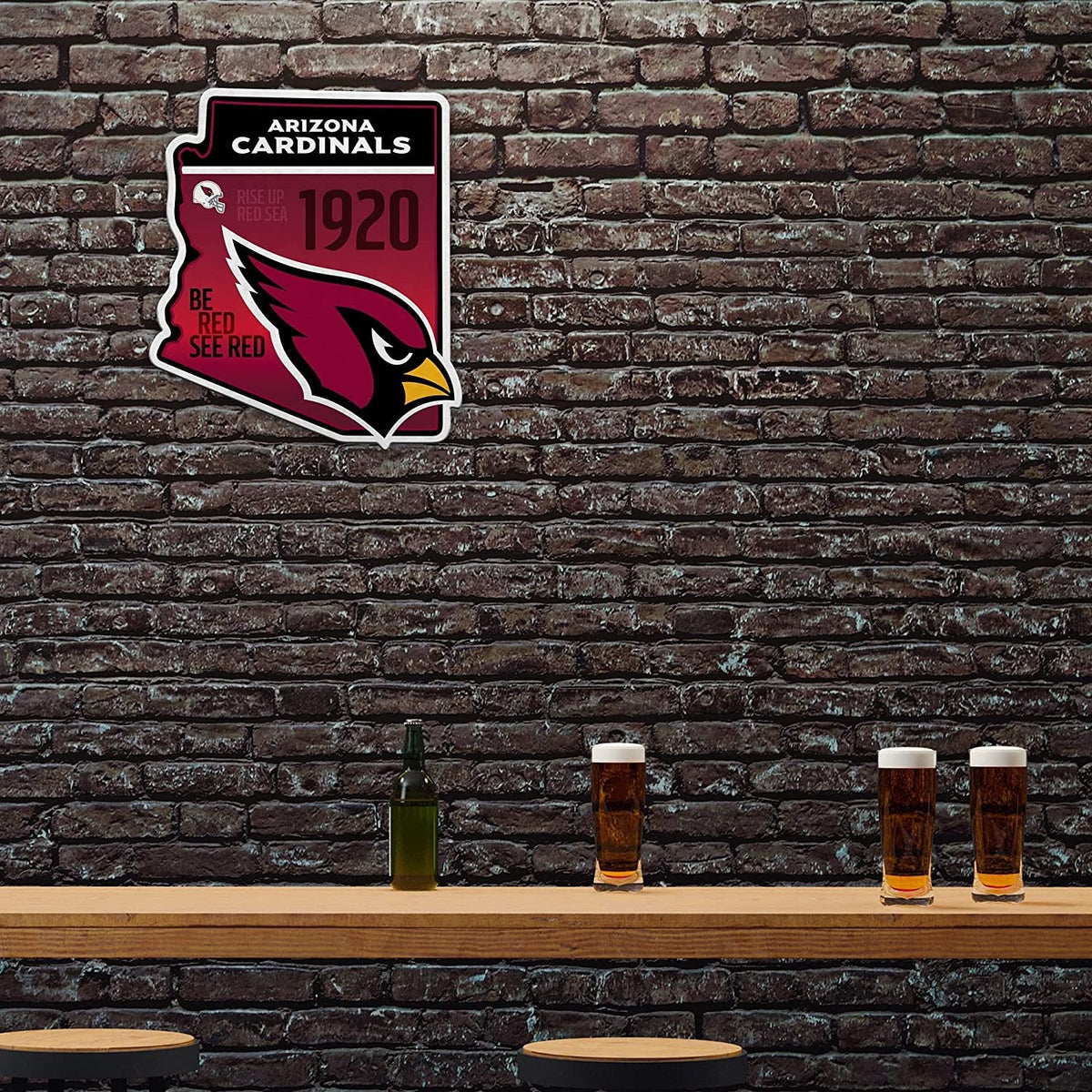 Arizona Cardinals Pennant State Shape 18 Inch Soft Felt