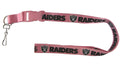 Las Vegas Raiders Premium Lanyard Keychain, Breakaway Safety Style, Pink Design, Adult Size, 36 x .75 Inch