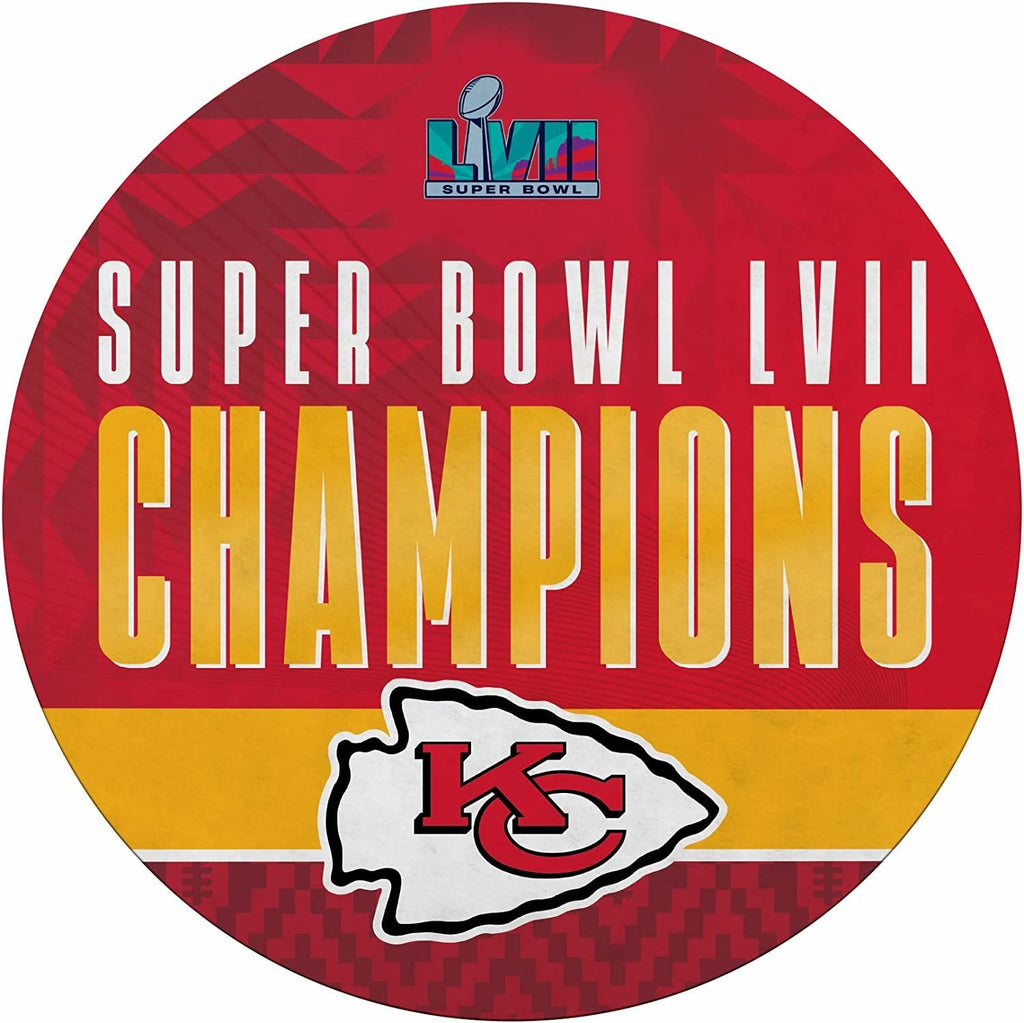 Kansas City Chiefs 2023 Super Bowl Champions Pennant Soft Felt 18 Inch Shape Cut EZ to Hang