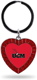 University of Central Missouri UCM Keychain Rhinestone Heart Decal Emblem Team Color