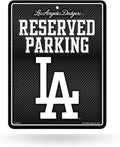 Los Angeles Dodgers Metal Parking Sign, Carbon Fiber Design, 8.5 x 11 Inch, Novelty for Wall, Indoor or Outdoor Use