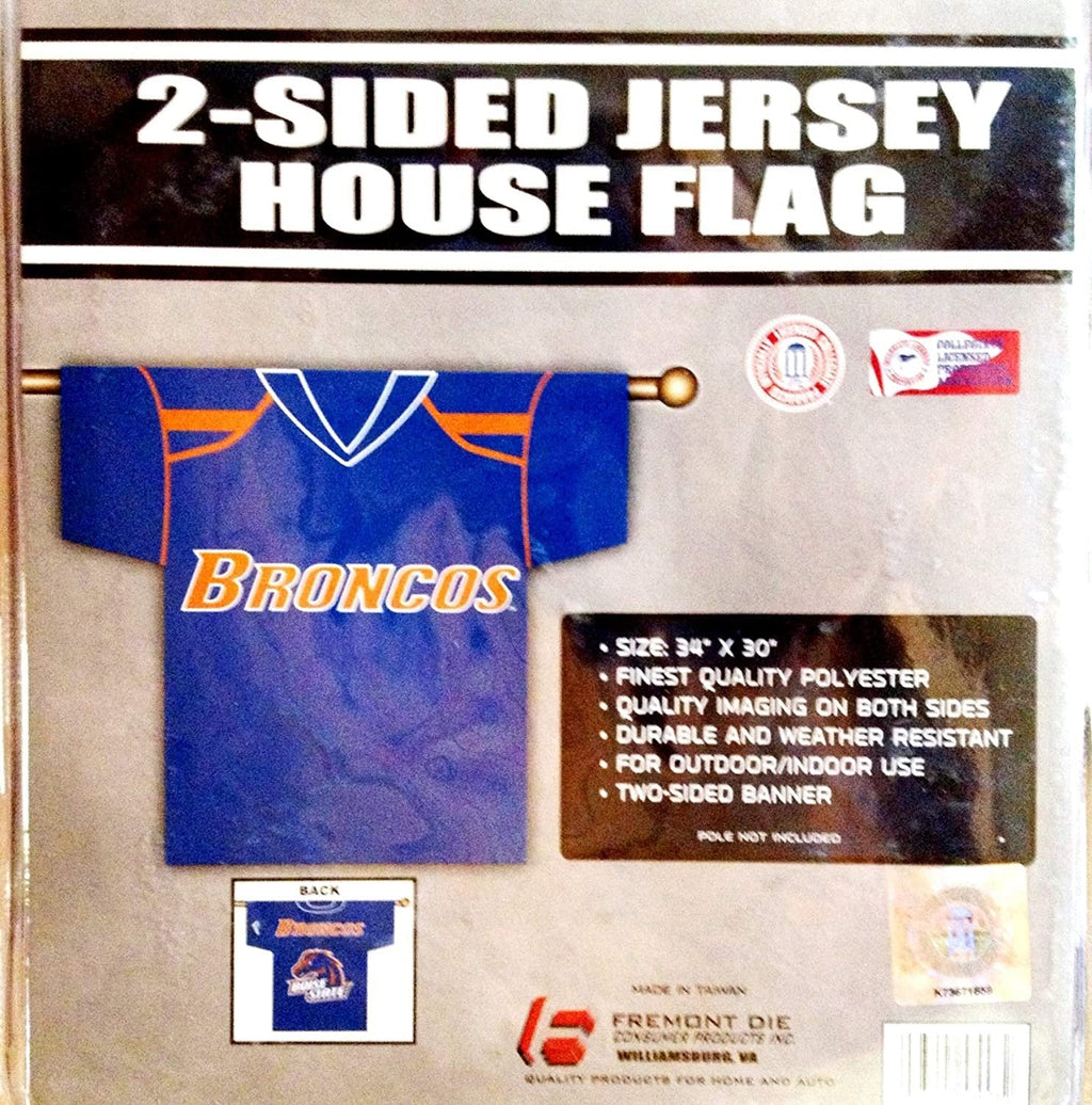 Boise State University Broncos Premium 2-Sided Banner Flag, Jersey Design, 30x34 Inch