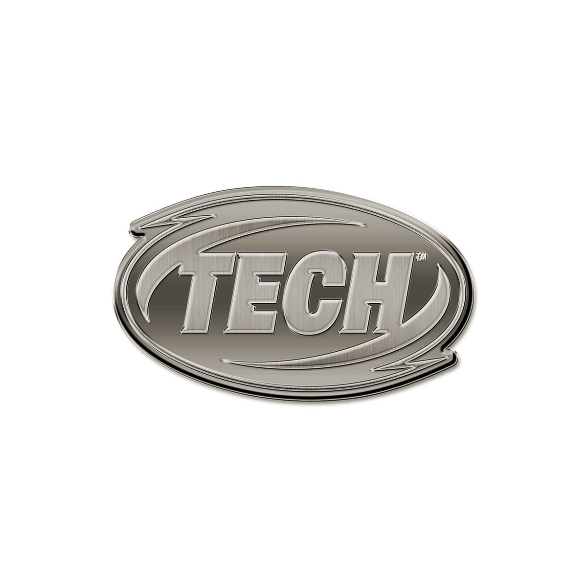 Arkansas Tech University Wonder Boys Solid Metal Auto Emblem, Antique Nickel Finish, Raised, Die Cut, 3.5 Inch, Adhesive Tape Backing