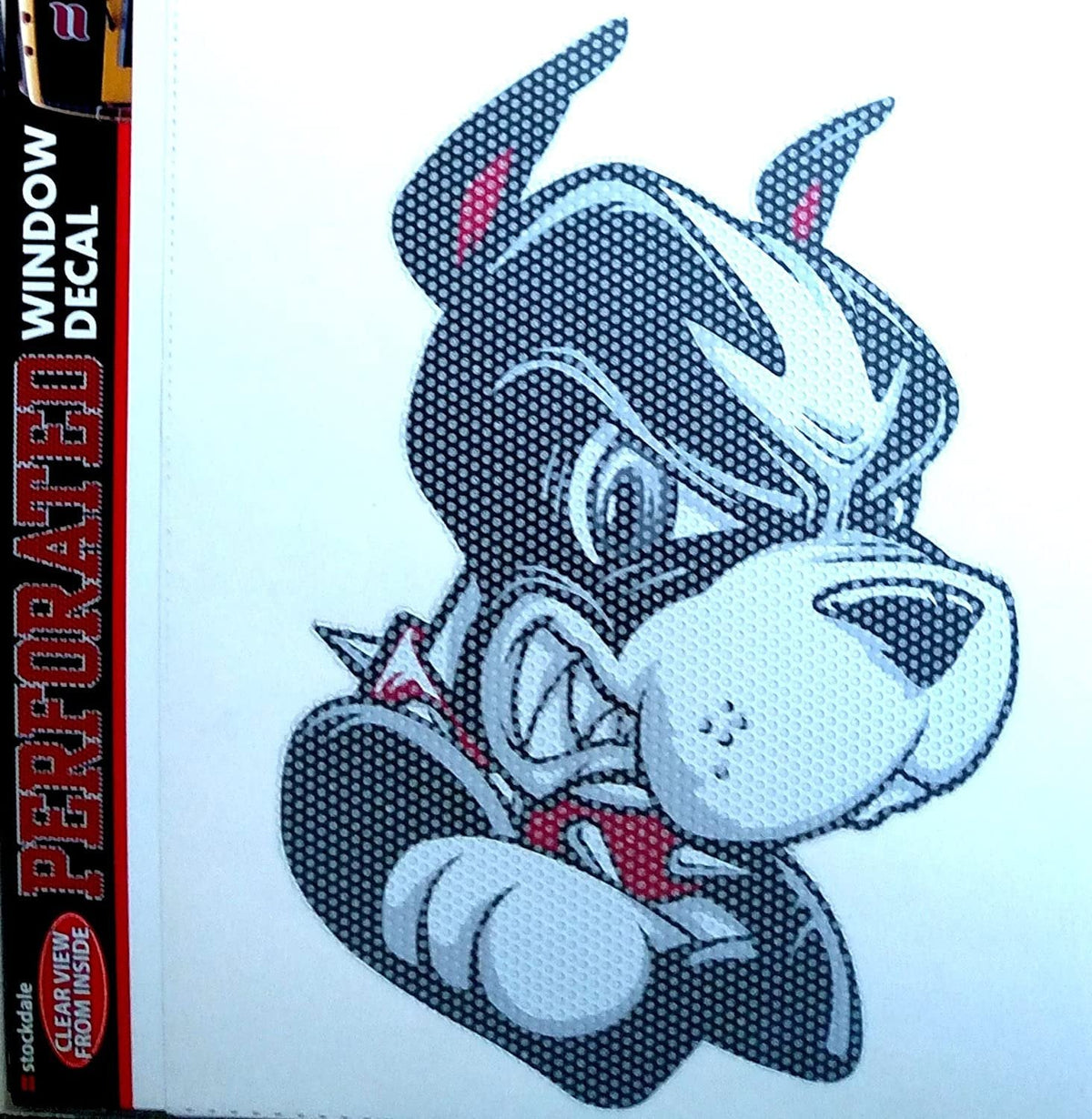 Boston University Terriers 8 Inch Preforated Window Film Decal Sticker, One-Way Vision, Adhesive Backing