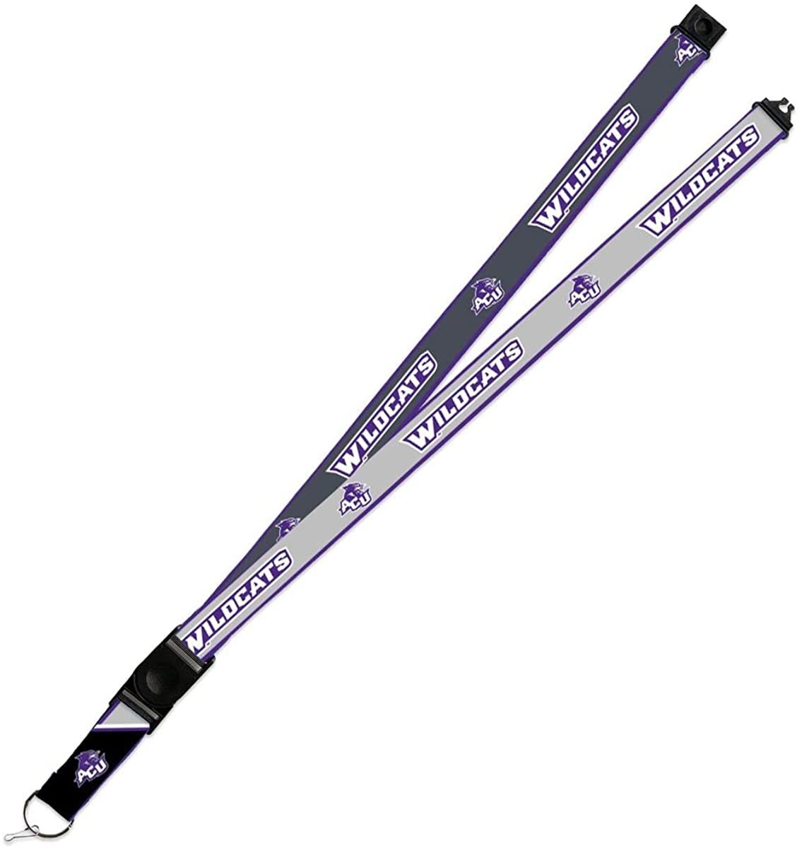 Abilene Christian Wildcats Lanyard Keychain 2-sided Breakaway Clip GRAY University
