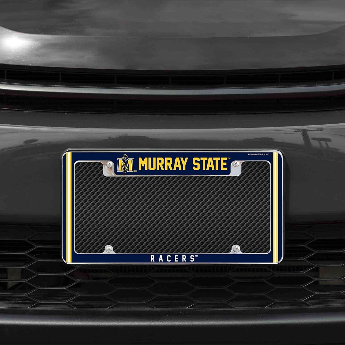Murray State University Racers Metal License Plate Frame Chrome Tag Cover Alternate Design 6x12 Inch