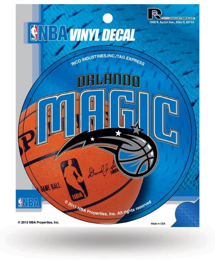 Orlando Magic 4 Inch Flat Round Decal Sticker Full Adhesive Backing