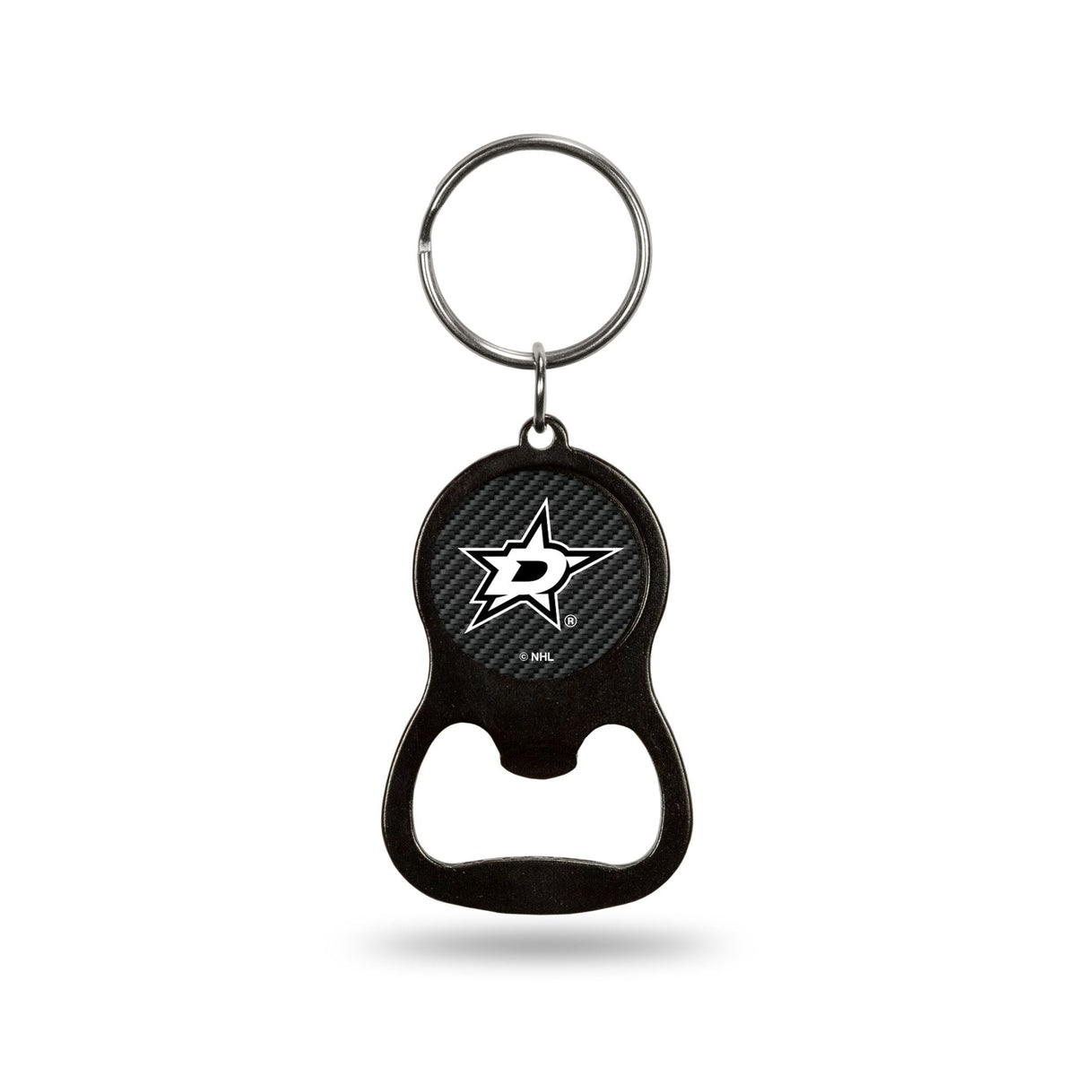 Dallas Stars Keychain Bottle Opener Carbon Fiber Design Metal Hockey