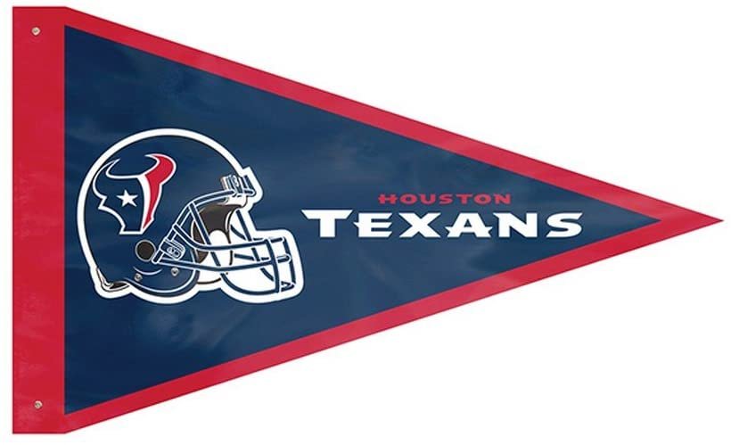 Houston Texans Premium 3x5 Flag Banner, Pennant Design, Applique, Indoor or Outdoor, Single Sided