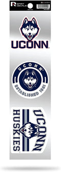 Connecticut Huskies 3-Piece Retro Spirit Decals