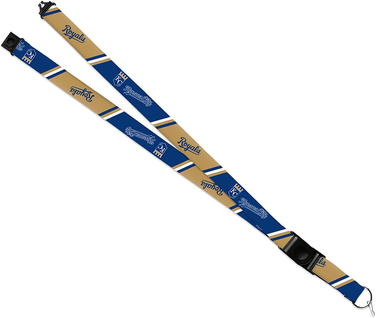 Kansas City Royals Lanyard Keychain Double Sided 18 Inch Button Clip Safety Breakaway