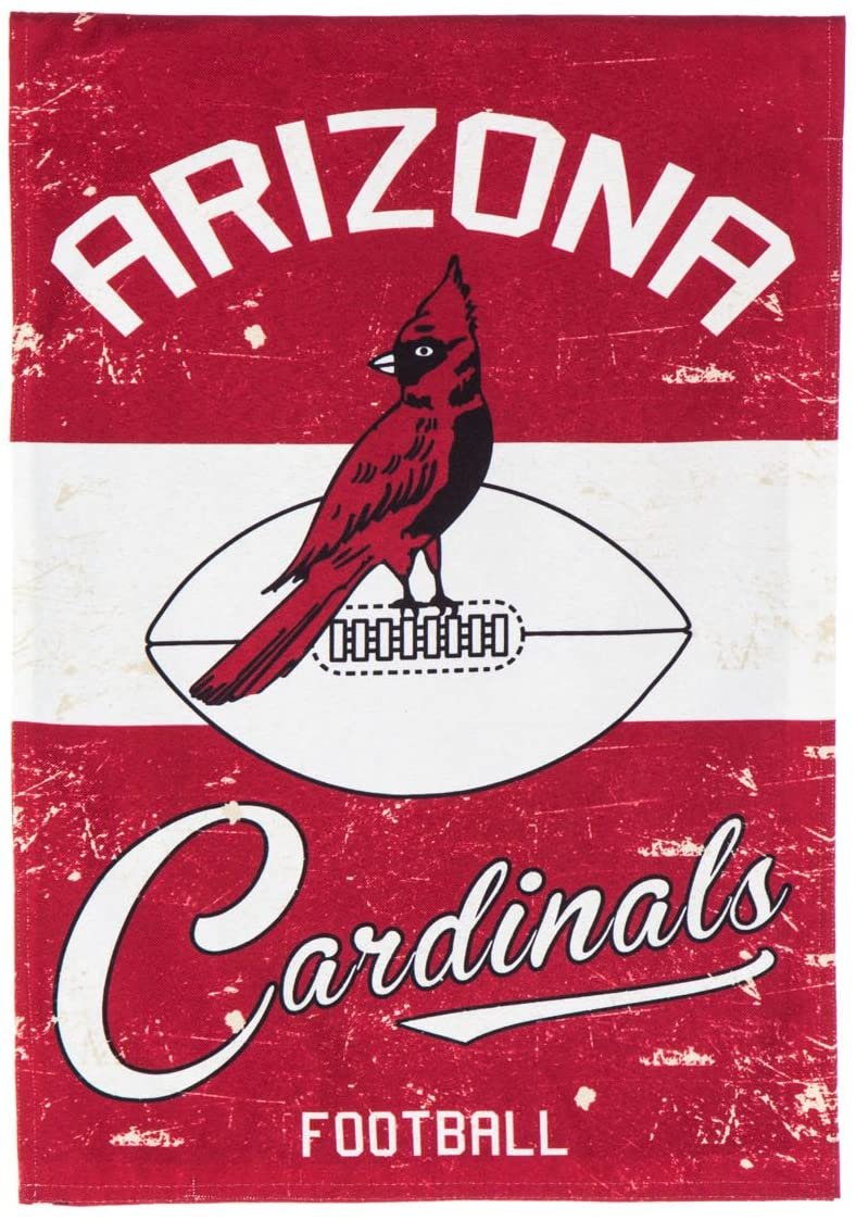 Arizona Cardinals Premium House Flag Banner, Double Sided, Retro Vintage Style, Linen, 28x44 Inch