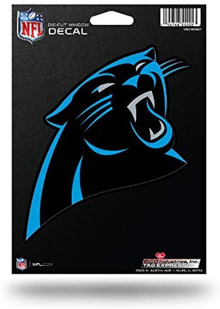 Carolina Panthers 5 Inch Die Cut Flat Vinyl Decal Sticker Adhesive Backing