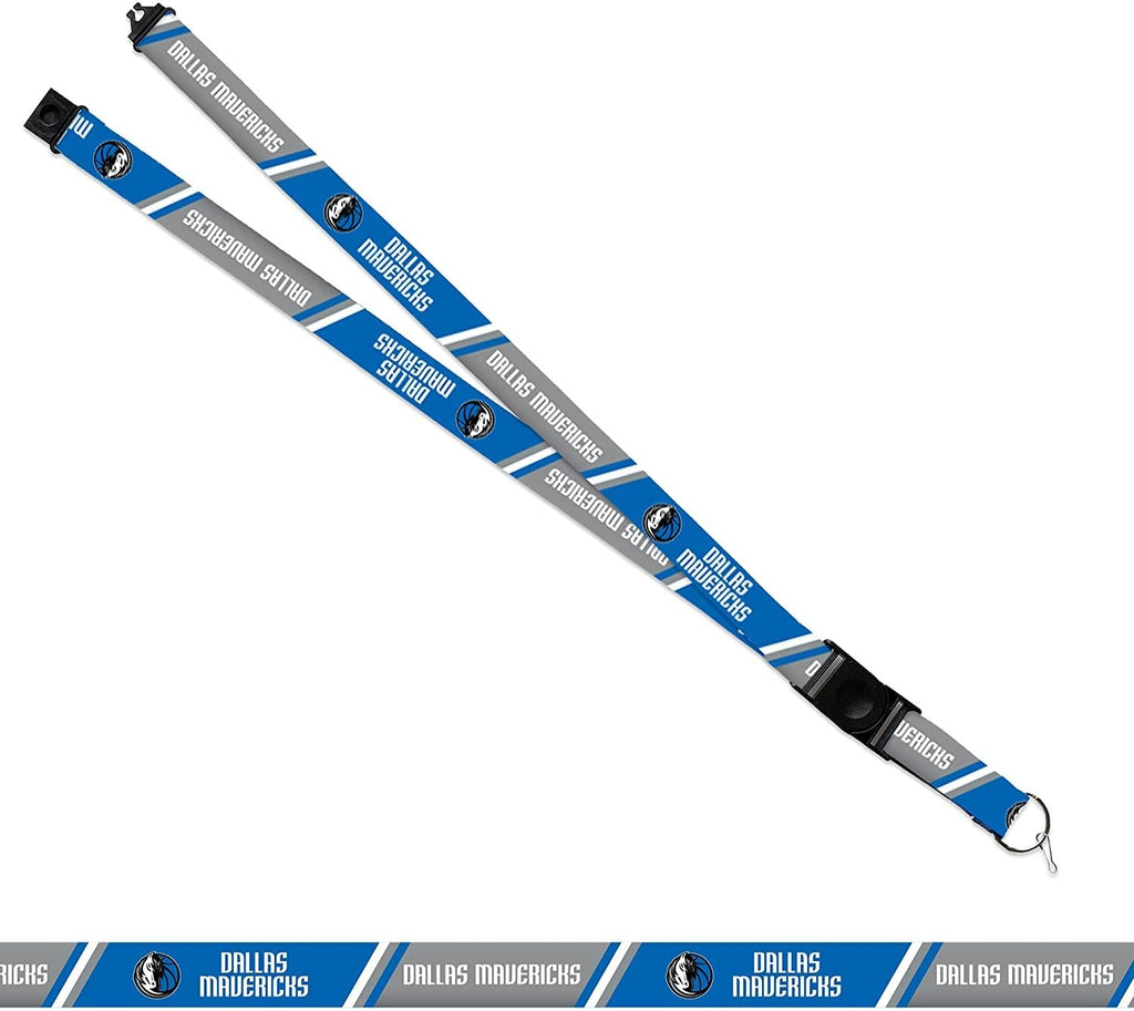 Dallas Mavericks Lanyard Keychain Double Sided Breakaway Safety Clip